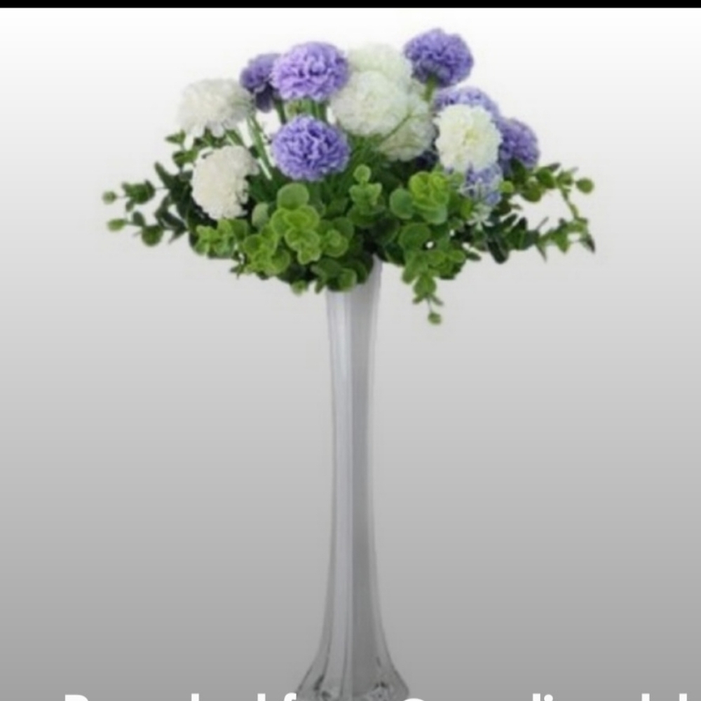 (Two)  16"  Eiffel Tower Glass Vase New in Box
